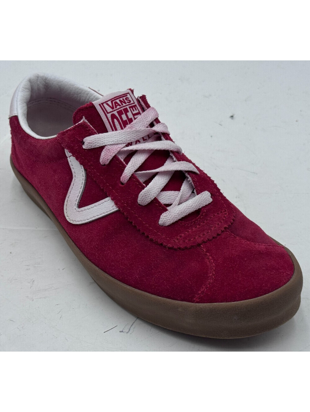 Vans Sport Low Unisex Sneakers M7/W8.5 Vibrant Red Suede Skateboard Shoes 751505